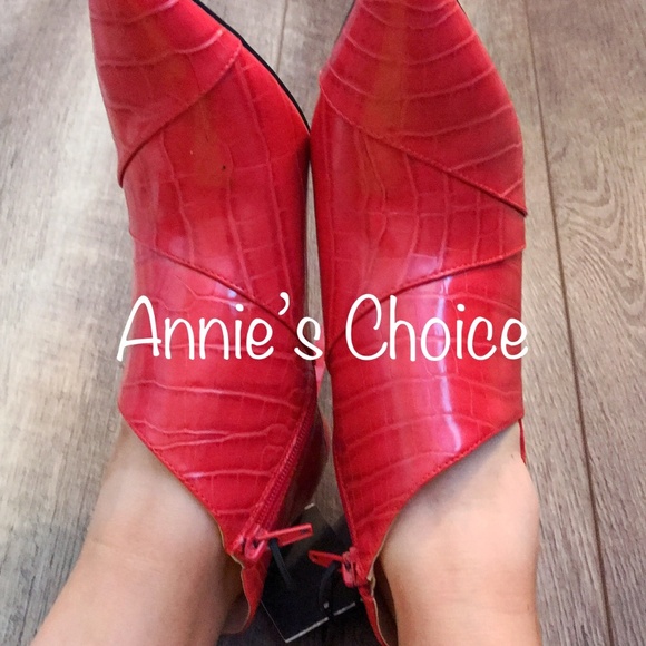 ZARA Pre-owned Ankle Boots:Red, US 8/EUR 39 - Picture 9 of 10